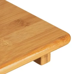 Vinflaskhållare-Ostbricka, Bambumaterial, 26.5x40.5x33 cm, Natur