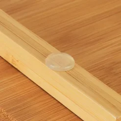 Vinflaskhållare-Ostbricka, Bambumaterial, 26.5x40.5x33 cm, Natur