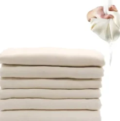 Durkslag & Silar-Ostduk för filtrering 50*50 cm, 90-gradigt återanvändbart 100 % oblekt bomullstygfilter, ultrafin ostduk för matlagning, nötmjölkspåse