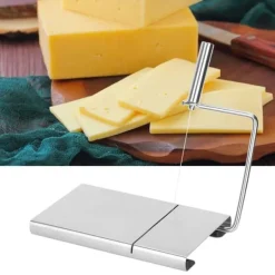 Ostskärare i rostfritt stål med skärtråd - kökstillbehör