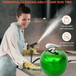 Ångtvättar-OUTIGO Bärbar ångtvätt - Högtemperatur köksrengöringsapparat - 2000W-grön
