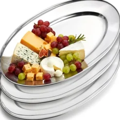 Ovalt stålfat 34x21,5 cm 3 st.