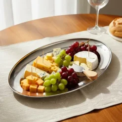 Ovalt stålfat 34x21,5 cm 3 st.