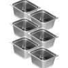 8-pack 1/2 storlek Hotellpannor i rostfritt stål, Ångbordspanna med 4" djupt lock, hållbar och praktisk