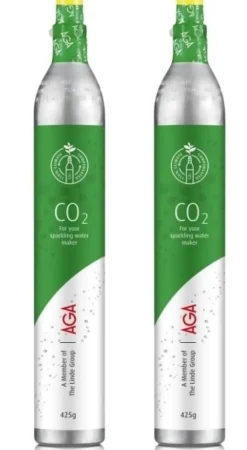 Kolsyremaskin-2-pack AGA Biogon C Kolsyrepatron 425g, Grön