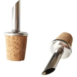 3-pack Droppkork i rostfritt stål och kork
