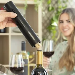 Pack Elektrisk Korkskruv för Vinflaskor och Dispenserkork 2 i 1 vinluftare InnovaGoods