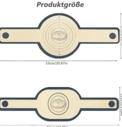 2-pack extra tjocka ugnsmattor 0,7 mm med långt handtag – slitstarka bakmattor för ugn, mikrovågsugn, luftfritös m.m.