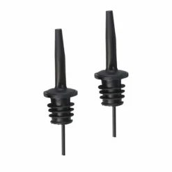 Flaskstopp & Flaskförslutare-2-pack Hällpip Droppkork Flaskpip Dosörpip i Metall Mattsvart
