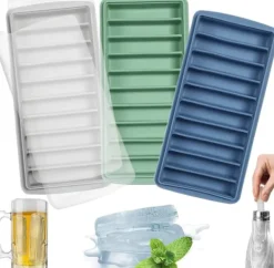3-pack isbitsform, lätt att ta bort, återanvändbar isbit, 10 hål, BPA-fri, perfekt för sport- och vattenflaskor, whisky, cocktail