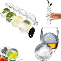 2-Pack Isform för Isbollar Runda Isbitar Iskubsform Kulor Plast