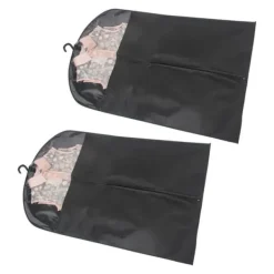 Tvättutrustning-2-pack klädförvaringspåsar med genomskinligt fönster, non-woven tyg, 120x60 cm