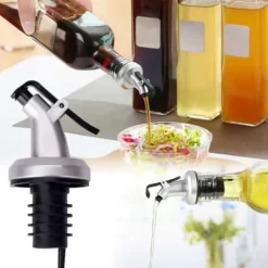 2-Pack Kork till Olivolja Hällpip Droppkork med Lock Grå