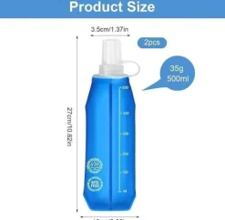 2-Pack ,OBOSOE SOFT FLASK 500 ML, mjuk vattenflaska för vätskeväst