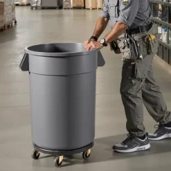 2-pack Rund Papperskorgs-Dolly, Passar 20, 32, 44, 55 Gal Sopbehållare, Robust och Lätt att Flytta