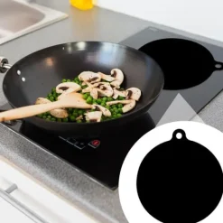 Fondueset-4-pack skyddsmatta för induktionsspis, halkfri silikonmatta, skydd för induktionsspis, halkfri matta, silikonmatta, repskydd, isoleringsmatta