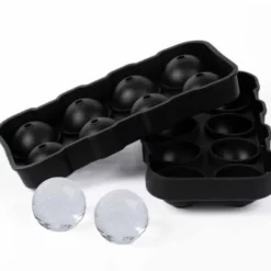 2-Pack Stor Silikon Isform för 8st Isbollar Runda Isbitar Kulor