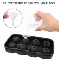 2-Pack Stor Silikon Isform för 8st Isbollar Runda Isbitar Kulor