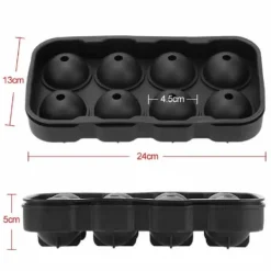 2-Pack Stor Silikon Isform för 8st Isbollar Runda Isbitar Kulor