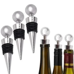 3-Pack Vinkork i Metall – Vinpropp Vinförslutare Silver