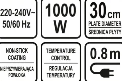 Pannkaksmaskin 1000W 30CM - W-67470