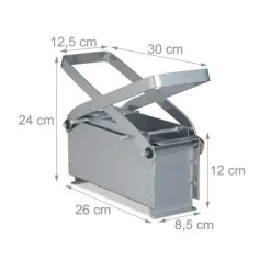 Avfallspressar-Pappersbrikettpress, 24x30x12,5 cm, Silver