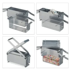 Avfallspressar-Pappersbrikettpress, 24x30x12,5 cm, Silver