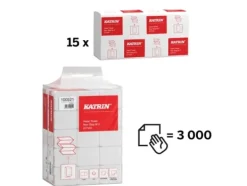 Pappershanddukar-Pappershandduksark, Katrin, Classic, 2-lagers, vit, 203mmx240mm, ask om 3000 st