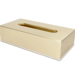 papperslåda innovativ rektangulär servetthållare i rostfritt stål 304 guld