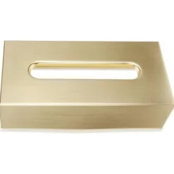papperslåda innovativ rektangulär servetthållare i rostfritt stål 304 guld