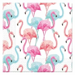 Pappersservetter-Pappersservett Tropical Flamingo 33x33cm 20-pack