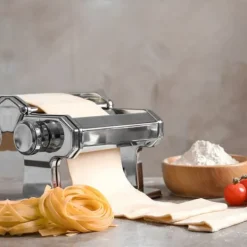 Pastamaskiner-Pastamaskin, Justerbar Tjocklek, Hållbar Konstruktion,Silver