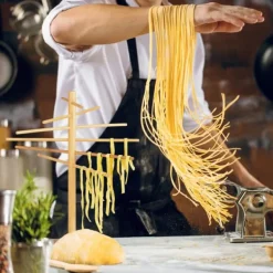 Pastamaskiner-Pastaställ, Bambu, 41x34x34 cm, Natur