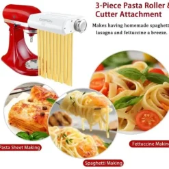 Pastamaskiner-Pasta-tillbehör - GENERIC - COFUN 3 i 1 - Aluminium - Lätt att rengöra - Anpassningsbar