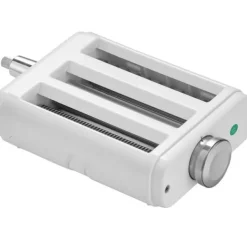 Pastatillbehör för KitchenAid, 3-i-1 rostfritt stål, Pasta Roller, Spaghetti och Fettuccine Cutter, justerbar tjocklek.