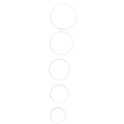 Patisse Kakformar Runda Tandade 5-delars Vita