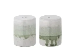 Bloomingville Salt- & Pepparströare-Paula Salt- och pepparuppsättning, grön, stengods