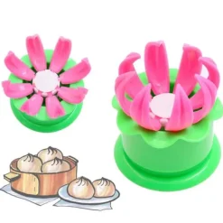 Köksformar-2PCS Manuell Dumpling Form Ångad Fylld Bullform DIY Bakverk Pajform för Kök Matlagningsverktyg