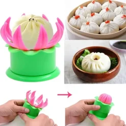 Köksformar-2PCS Manuell Dumpling Form Ångad Fylld Bullform DIY Bakverk Pajform för Kök Matlagningsverktyg