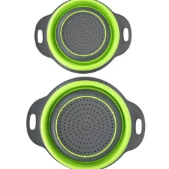 2PCS Rund Infällbar Hopfällbar Avloppskorg Fruktkorg Multifunktionell Kök Plast Bassäng