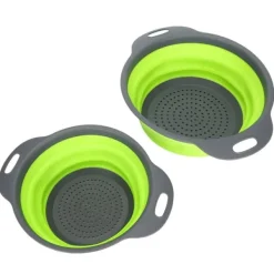 2PCS Rund Infällbar Hopfällbar Avloppskorg Fruktkorg Multifunktionell Kök Plast Bassäng
