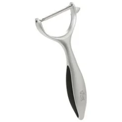 PELER i rostfritt stål MED GUMMIHANDTAG, silver