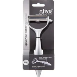 PELER i rostfritt stål MED GUMMIHANDTAG, silver