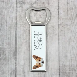Pembroke Welsh Corgi - flasköppnare med foto och inskription för Art-Dog öl