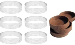 Bakning-Perforerad pajform med kant 8 cm / 6 delar