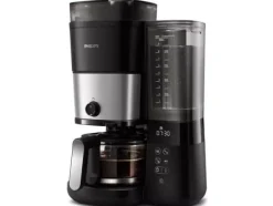 Philips Kaffemaskiner & Espresso-All-in-1 Brew HD7888 Kaffebryggare med kvarn, Droppande kaffebryggare, 1,25 l, Kaffebönor, Inbyggd kvarn, 1000 W, Svart, Silver