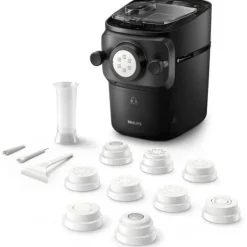 Philips Pastamaskiner-Pastamaker 7000-seriens pastamaskin, formar för spagetti, lasagne och andra, 200 W, svart (HR2665/96)