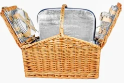 Viking Choice Picknickkorg 4-personer med porslin & termopåse - ljus vass