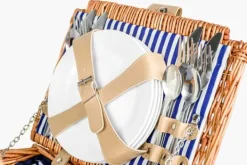 Viking Choice Picknickkorg 4-personer med porslin & termopåse - ljus vass