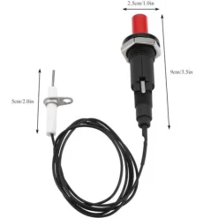 Spisar-Piezotändare - Tryckknapp - 1000 mm - Blå - Gas